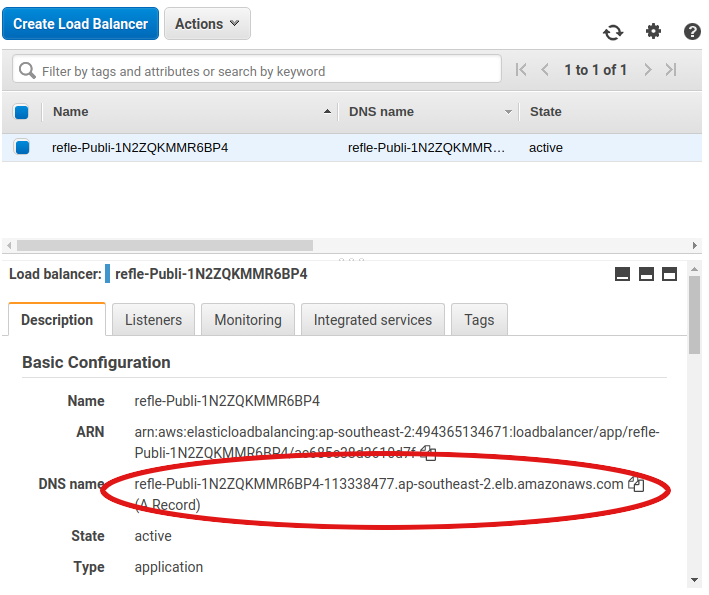 Finding the Loadbalancer URL