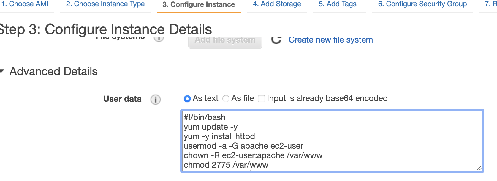 Create EC2 instance