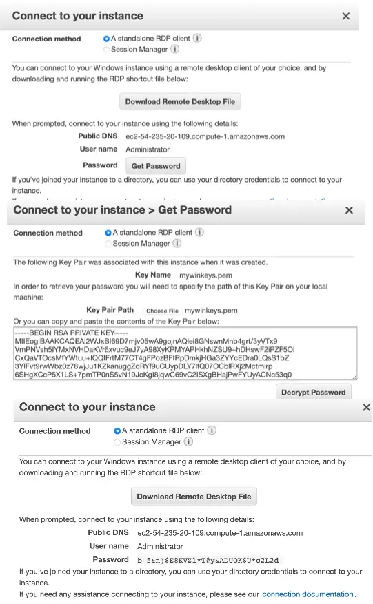 EC2 Windows instance generate password