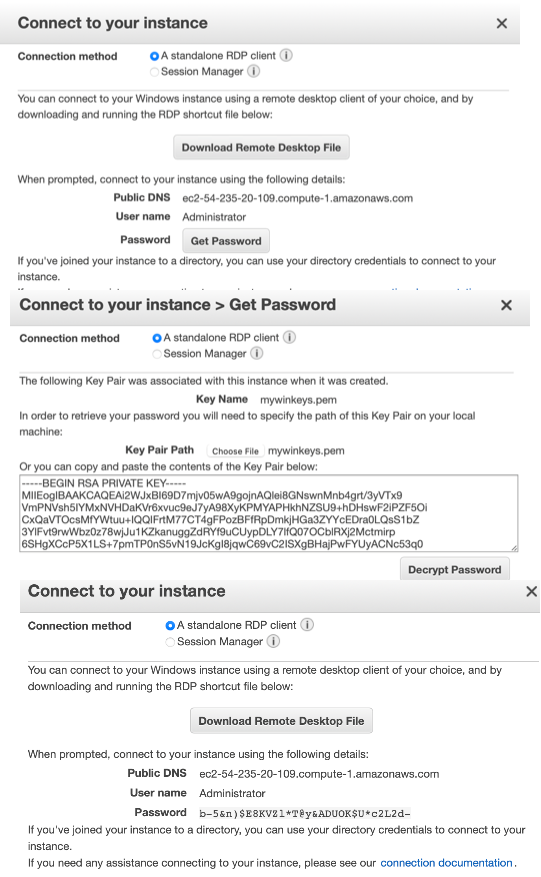 EC2 Windows instance generate password