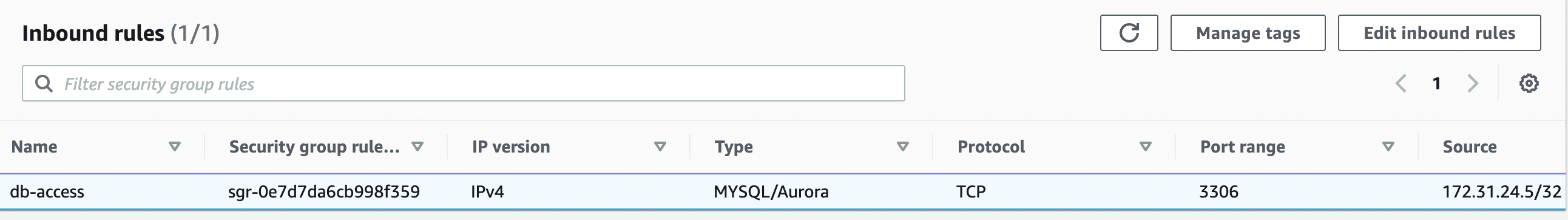 Create RDS Database
