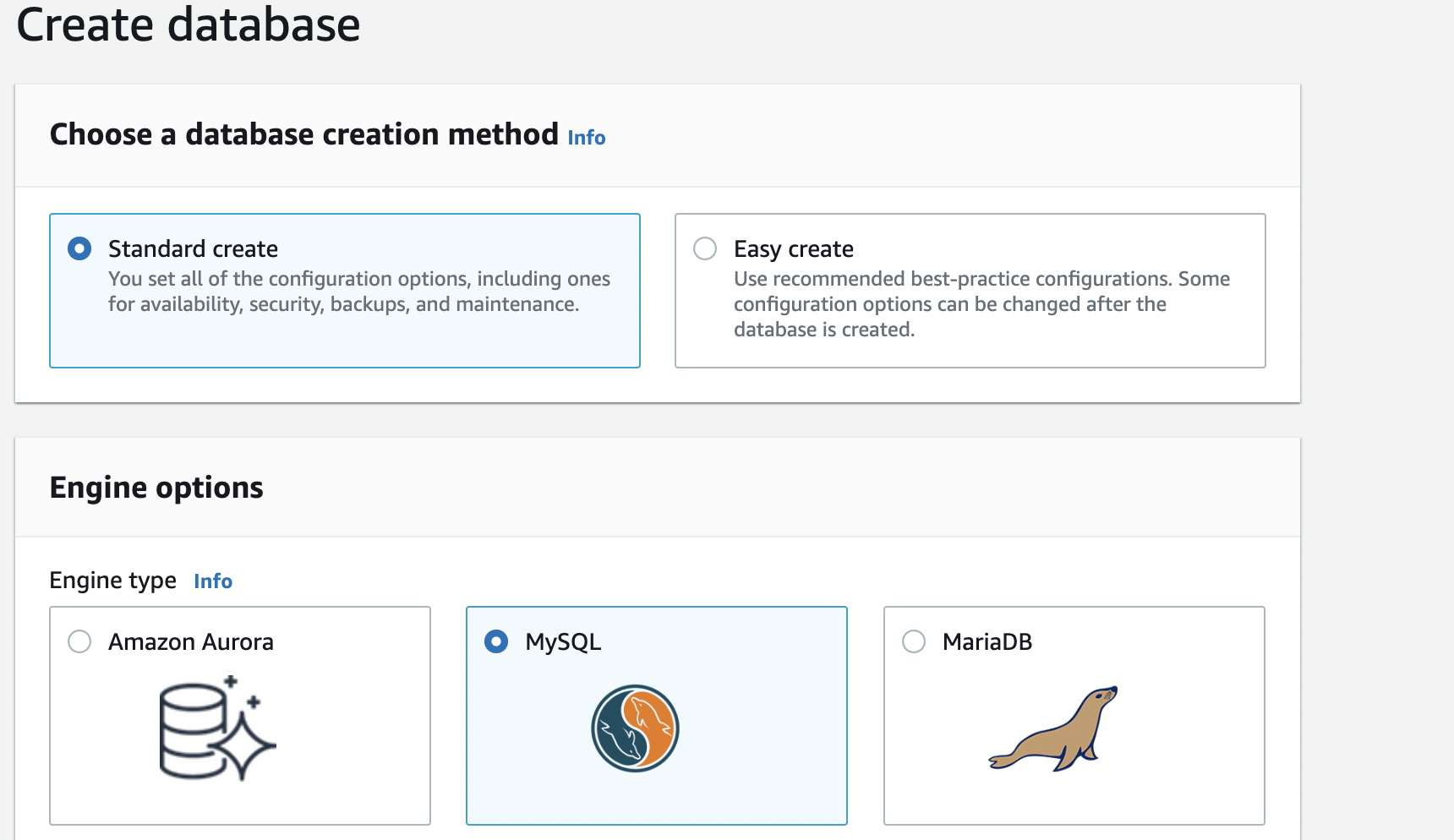 Create RDS Database