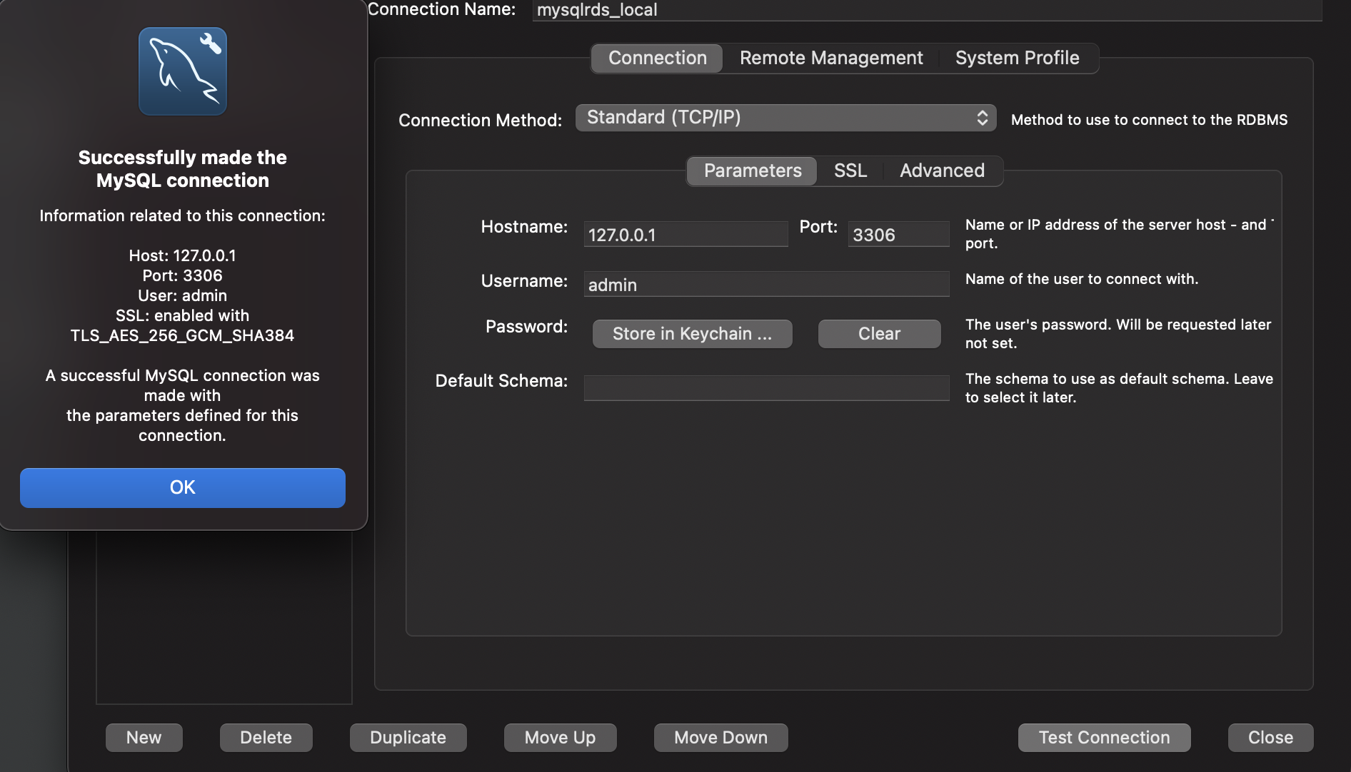 Connect RDS Database with TCP