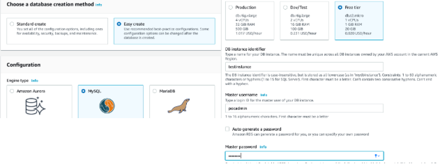 RDS DB Instance Creation