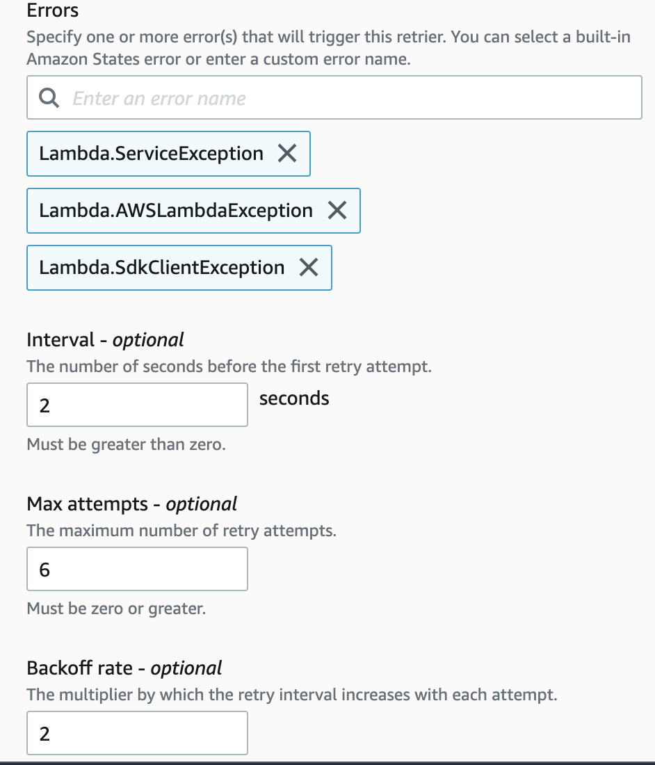 Error handling Retry