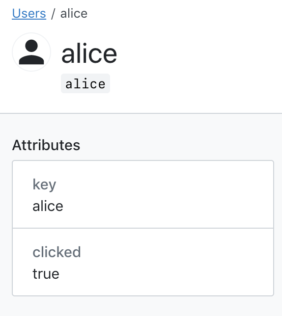 User attributes in the LaunchDarkly user dashboard