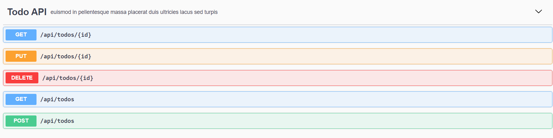Todo API Information