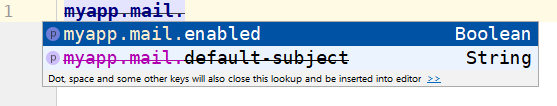 Deprecated info in auto-completion