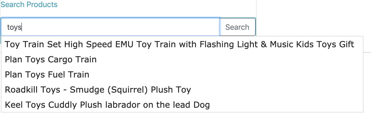 Suggestions for Autocomplete